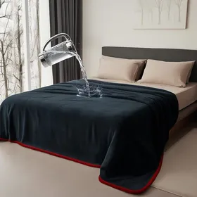 Meilleurs prix pour Couverture imperméable 203x229cm - Protege canapé anti-pipi rouge/noir pour chiens et chats JETEE DE LIT