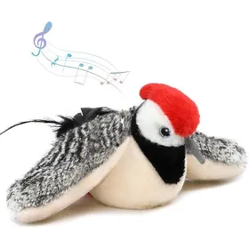 Meilleurs prix pour Jouet pour chat - Oiseau interactif à clapet - Jouet intelligent pour chat avec détection de vibrations et cris danimaux simulés