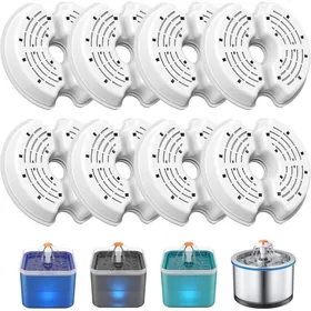 Comparer les prix de Lot de 8 filtres de rechange pour fontaine à eau pour chat compatibles avec les modèles suivants :