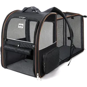 Meilleurs prix pour Grand Sac À Dos Extensible De Transport Pour Chat-Sac À Dos De Transport Pour Animaux De Compagnie De Petite Et Moyenne Taille-Noir