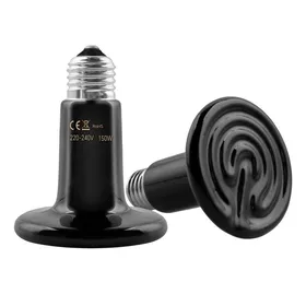 Meilleurs prix pour Lot de 2 E27 150W Céramique Lampe Chauffante Reptiles 220-240V Ampoule Infrarouge Chauffante Reptile Boîte Ampoules Plus Chaudes