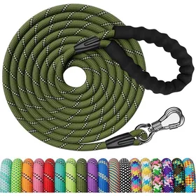 Comparer les prix de Longe pour Chien 3M 5M 10M 15M 20M 25M 30M Laisse de Dres pour Chien Laisse avec Poignée Confort et Vert Olive 10M x8 mm 10M  LONGE