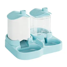 Meilleurs prix pour Distributeur automatique eau & nourriture capacité 4 L pour chiens moyens et grands en PP bleu