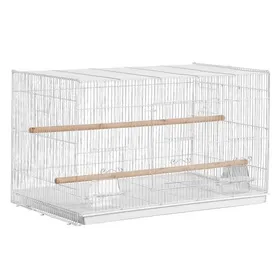 Comparer les prix de Entretien facile cage à oiseaux en métal avec porte sécurisée et perchoirs pour canaris perruches calopsittes
