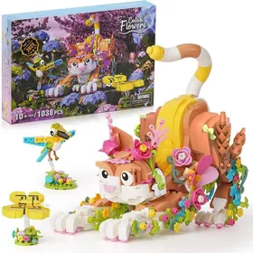 Meilleurs prix pour Jouet de Construction Creator 3-en-1 IKUPER Chat Fleur avec Papillon et Oiseau