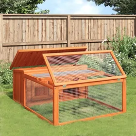 Comparer les prix de SALE 2026 Cage à poulets Brun - Clapier marron 1175x97x475cm - bois de pin massif PRO735262053