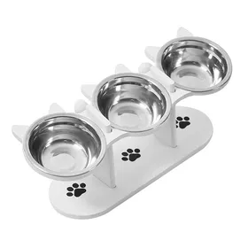 Comparer les prix de Gamelle surélevée pour chat-design ergonomique pour un confort optimal-stable et pratique pour les chats dintérieur-blanche-42 x 16