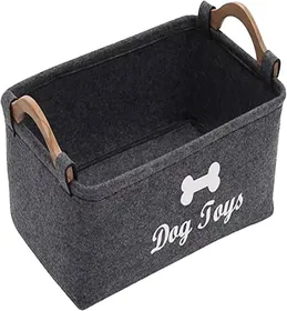 Comparer les prix de Panier de rangement pour jouets pour chien boîte de rangement en feutre boîte à jouets pliable pour chienavec poignéepour