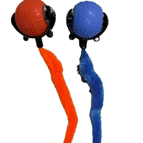 Meilleurs prix pour Balle de jeu électrique interactive pour chatballe électrique avec lumière LED (bleu + orange)-UISAVE