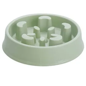 Comparer les prix de Gamelle anti-glouton pour chien anti-étouffemente design croissant de lune en PP vert