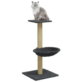 Comparer les prix de Bon plan Arbre à chat - JILI HOT - avec griffoir en sisal Gris foncé 74cm Thome8638548