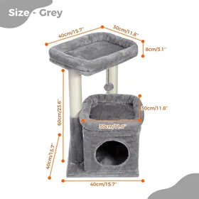 Comparer les prix de Tour darbre à chat pour chats dintérieur avec condo privé et confortable Double grand perchoir avec grattoir pour chaton[Z30]