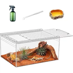 Comparer les prix de Kit de Terrarium pour Reptiles boîte d élevage pour Reptiles 12 *7 *6  Enceinte en Acrylique magnétique pour