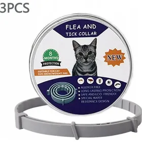 Comparer les prix de Collier Anti-Puces et Anti-Tiques pour Chats – 3 Colliers gris gris PIPETTE ANTIPARASITAIRE