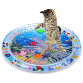 Meilleurs prix pour Tapis de jeu aquatique chat - Remplissage eau Jouet poisson inclus - Divertissement animal