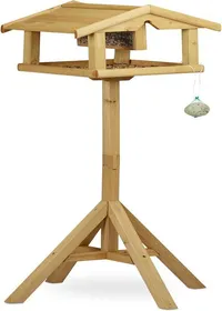 Comparer les prix de Volière Perchoir Pour Oiseaux Maison Pour Oiseaux Sur Pied Mangeoire En Bois Hxlxp: 117 X 50 X 50 Cm,Marron