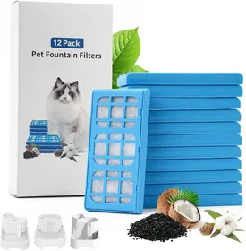 Comparer les prix de Lot de 12 filtres de fontaine à eau pour chatfiltres à cartouche deau potable pour chienfiltres de fontaine à eau pour animaux
