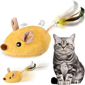 Comparer les prix de 2025 Nouveaux Souris pour Chat Jouet Jouet Interactif pour Chat et Souris avec Queue de Plumes