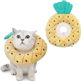 Comparer les prix de Collerette de protection postopératoire - OKZ® - Ajustable 15-35 cm - Ananas - Taille M - Pour chats et petits chiens