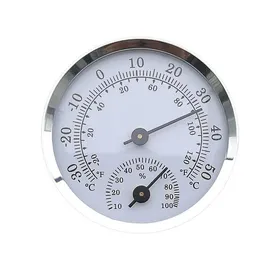 Meilleurs prix pour 1 Thermomètre Hygromètre Acier Inoxydable Plage -30°C à +60°C Précision ±1°C Intérieur Extérieur .