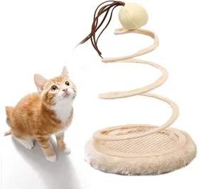 Comparer les prix de Jouet interactif pour chat avec plaque spirale et souris amusant et créatif pour stimuler lexercice et la forme.