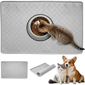 Comparer les prix de Tapis Gamelle Chiens Tapis pour Chien LavableTapis Gamelle Chat Silicone tTapis Antidérapant Chien Gris cl DISTRIBUTEUR DALIMENT