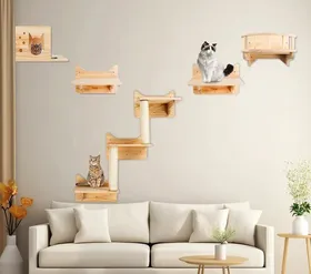 Meilleurs prix pour Étagères Murales Pour Chat,Ensemble De Meubles Muraux Pour Chat,Étagères Et Perchoirs Pour Mur,Étagère D'Escalade Pour Chat Pour M