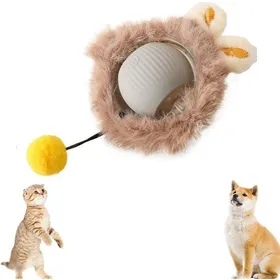 Meilleurs prix pour Jouets pour chat balle roulante pour chien jouet à mouvement rapide jouets interactifs rechargeables par USB (peluche grise pzcc