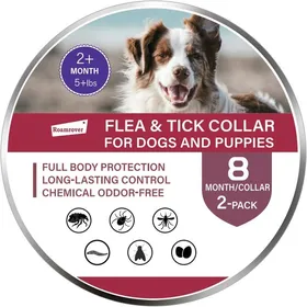 Meilleurs prix pour Lot De 2 Collier Anti Puces Pour Chien Protection Longue Durée 16 Mois Huile Essentielle Naturelle Etanche & Ajustable Pour Dè