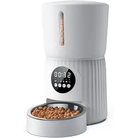 Meilleurs prix pour 4L Distributeur Croquettes Chat Automatique Mangeoire pour Chat Chien avec Gamelle en Acier Inoxydab DISTRIBUTEUR SACS DE DEJECTION