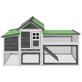 Comparer les prix de Bon plan Enclos Animaux Lapins - JILI HOT - Poulailler gris 1865x585x113cm - - Bois massif de pin - Pour Jardin Thome3688623