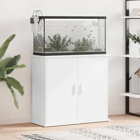 Comparer les prix de Support pour aquarium - vidaXL - Blanc - Bois dingénierie - 81x36x73 cm