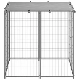 Comparer les prix de RemiseCage extérieur - Lapin/chiens - Acier - Chenil Argenté 110x110x110 cm - Acier JILIMAISON2025 8694955