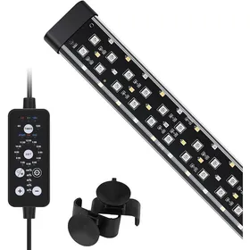 Comparer les prix de Éclairage LED Submersible pour Aquarium 14W Lampe 24/7 Spectre Complet avec 9 Couleurs et 10 ux de 14W for 41 68cm