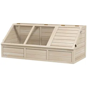 Meilleurs prix pour LIA Maison enclos cage tortue bois couvercle ouvrable loquets 2 espaces naturel