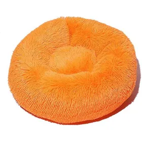 Comparer les prix de Panier Rond Chien Coussin Chat Panier Donut pour Chats et aux Petits Chiens Taille Moyenne Animal Domestique Orange#50CM CORBEILLE