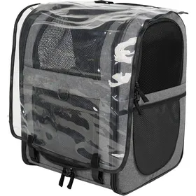 Comparer les prix de Sac à dos de transport pliable pour chien et chat – 40×22×30 cm sécurisé léger avec tapis lavable gris