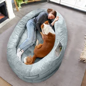 Meilleurs prix pour Lit Humain ODOXIA pour Chien Adultes  Panier Géant Confortable et Chaud