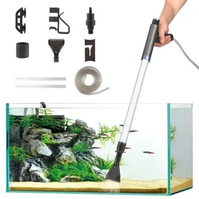 Comparer les prix de Nettoyeur de Gravier daquarium Manuel Nettoyage de Sable daquarium avec Tuyau de 2m et Tube Extensiblekit de nettoyage manuel
