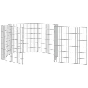 Meilleurs prix pour Pet®Argent Enclos pour animaux en liberté 6 panneaux 54x60cm fer galvanisé 7_1771796