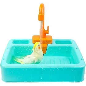 Meilleurs prix pour Boîte de douche pour oiseaux baignoire pour perroquets conteneur de baignoire Cage accessoire pour petites et moyennes