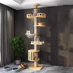 Meilleurs prix pour Arbre à Chat Arbre à Chat du Sol au Plafond T03 Hauteur réglable avec griffoir sisal