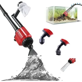 Meilleurs prix pour Aspirateur Électrique Aquarium 6 en 1 Siphon Eau Nettoyage Sable Débris Poisson Red Changement Eau