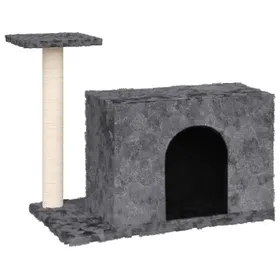 Comparer les prix de CLOUD Meuble relax à chat - élégant Design - Arbre à chat avec griffoir en sisal Gris foncé 51 cm CHYNEW5026477