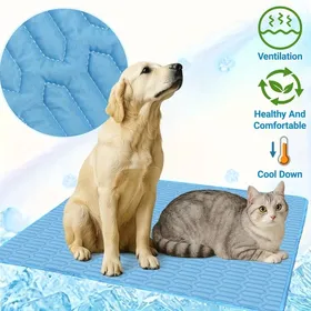 Comparer les prix de Tapis refroidissement et coussin pour chat et chien 2025 - Fond absorbant - Bleu - XXL 150x100 cm bleu CORBEILLE