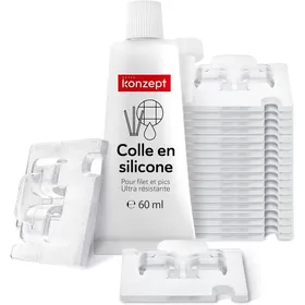 Meilleurs prix pour YSFMODE-Crochets Adhésifs Extérieur 70Pcs Avec Colle DeMontage Extra-Forte 60MlFixation De Filet Pour Chats Sur Balcon Sans Perça
