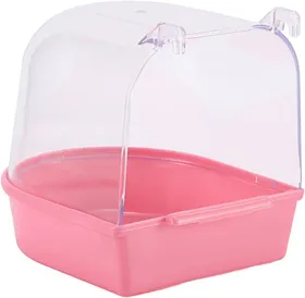 Comparer les prix de Baignoire à Oiseaux, boîte de Bain Transparente pour Oiseaux et perroquets, avec Crochets, Accessoire de Cage à Oiseaux