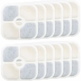 Comparer les prix de 12 Filtres Fontaine Chat Compatibles Catit PIXI 43717, 8.4x8.4cm