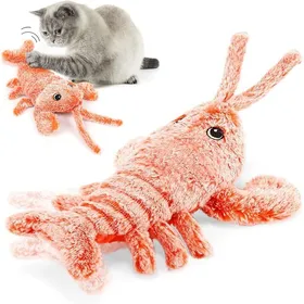 Meilleurs prix pour Jouet interactif en forme de homard pour chatjouet pour chat en mouvement activé par le mouvementavec paquets dherbe à