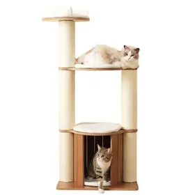 Comparer les prix de Arbre à chat 135 cm avec tronc arbre à chat robuste troncs plus épais de 12 cm tapis amovibles et protection anti-basculement